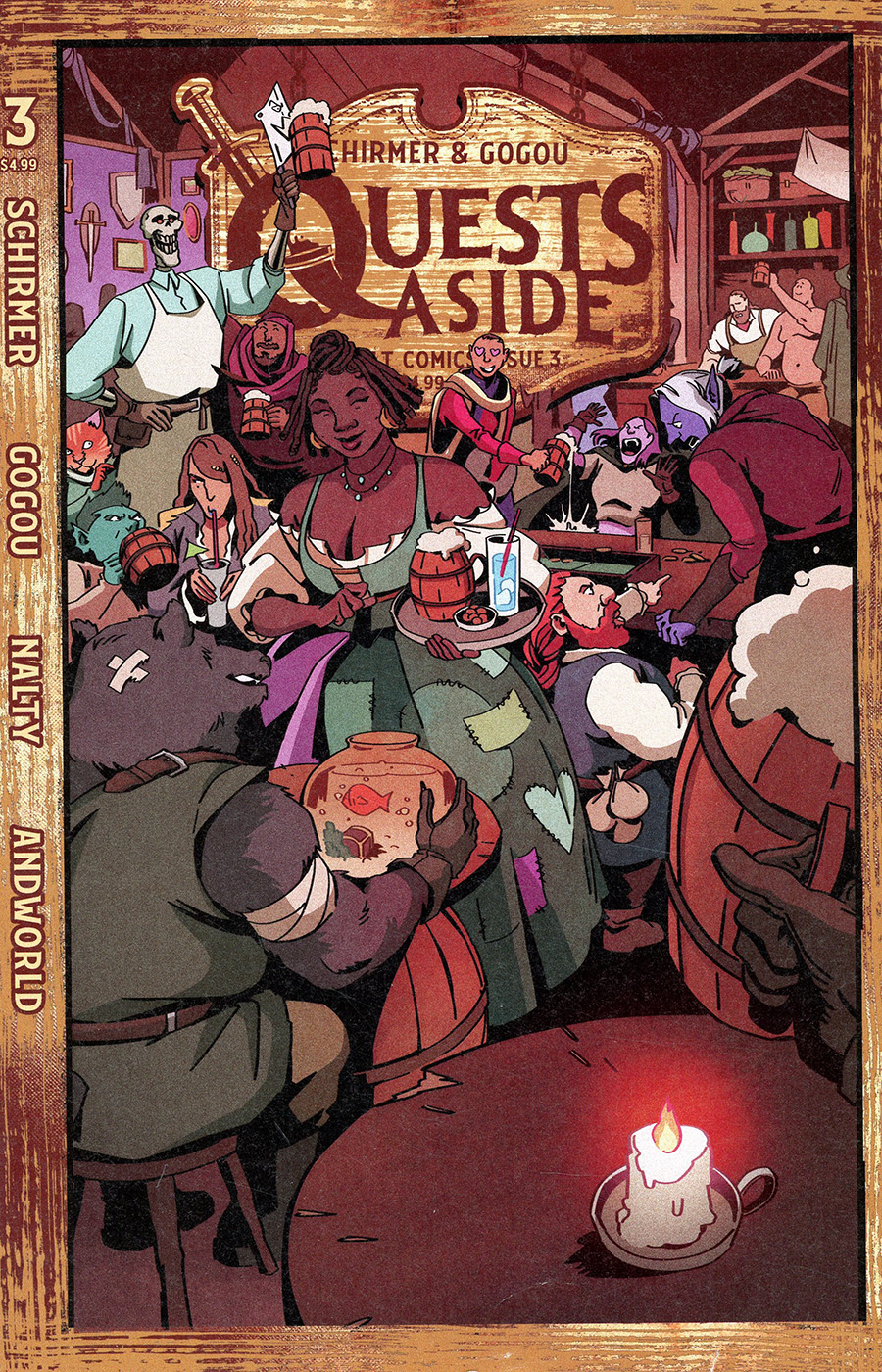 Quests Aside #3 Cover A Regular Elena Gogou Cover