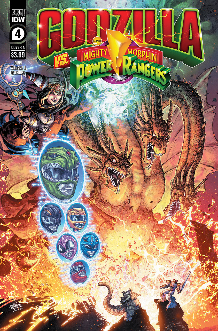 Godzilla vs Mighty Morphin Power Rangers #4 Cover A Regular Freddie E Williams II Cover