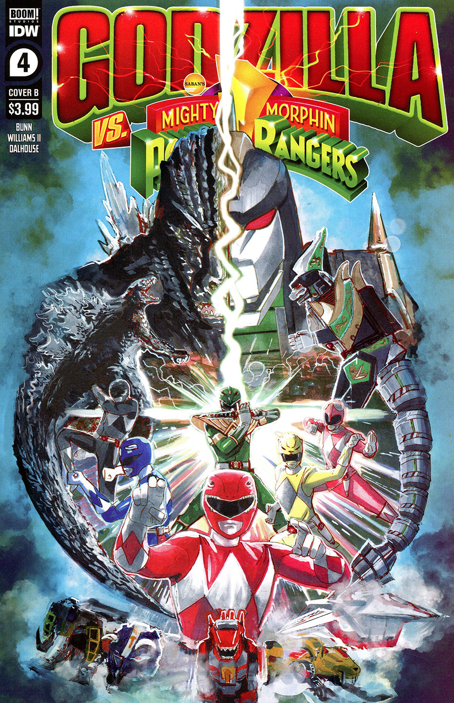 Godzilla vs Mighty Morphin Power Rangers #4 Cover B Variant Nikolas Draper-Ivey Cover
