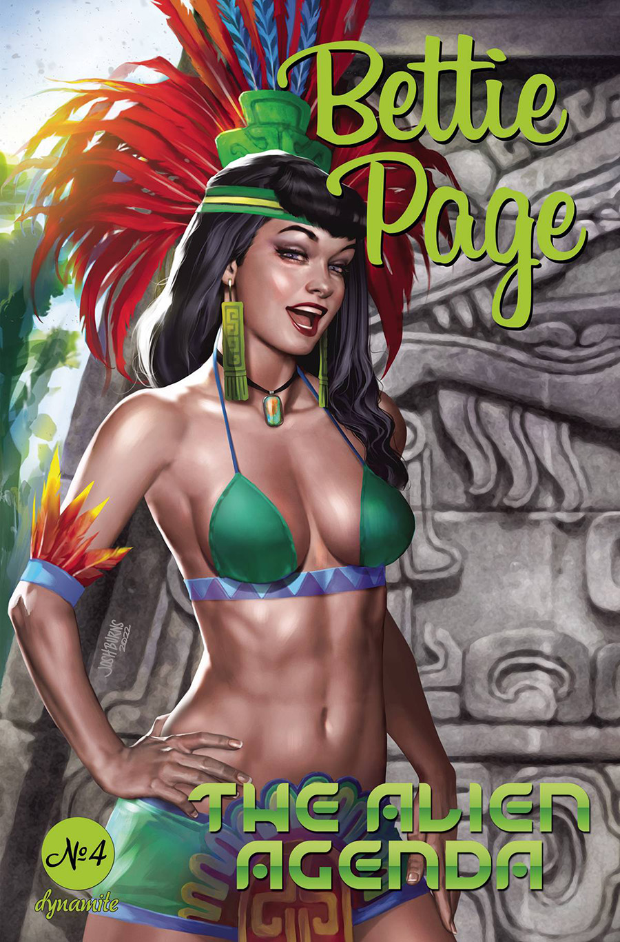 Bettie Page Alien Agenda #4 Cover B Variant Josh Burns Cover
