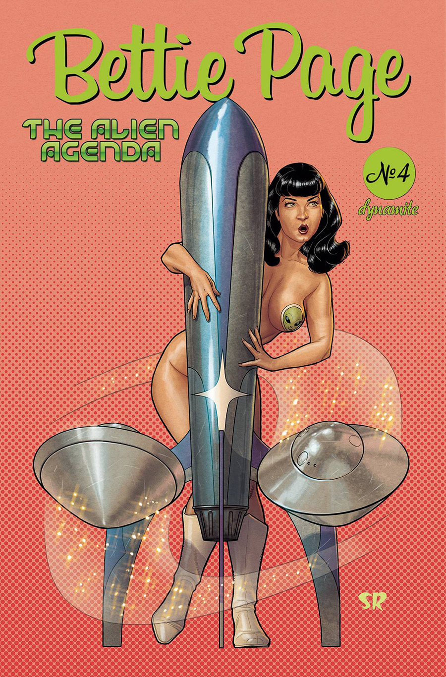 Bettie Page Alien Agenda #4 Cover C Variant Stephane Roux Cover