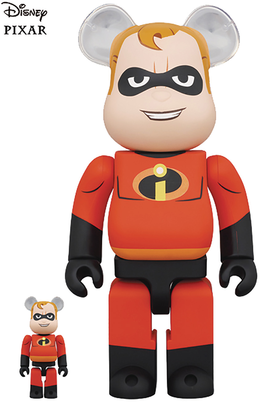 Incredibles Mr Incredible 100 Percent & 400 Percent 2-Pack Bearbrick