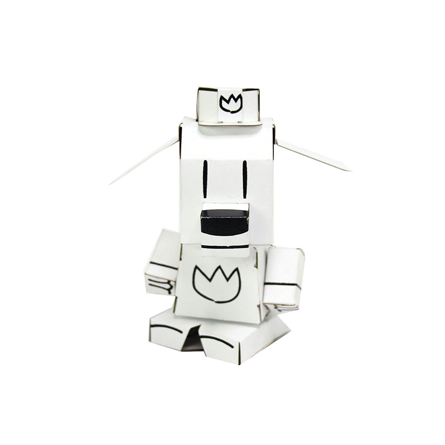 Dog Man Color Me Cuble Foldable Figure - Dog Man