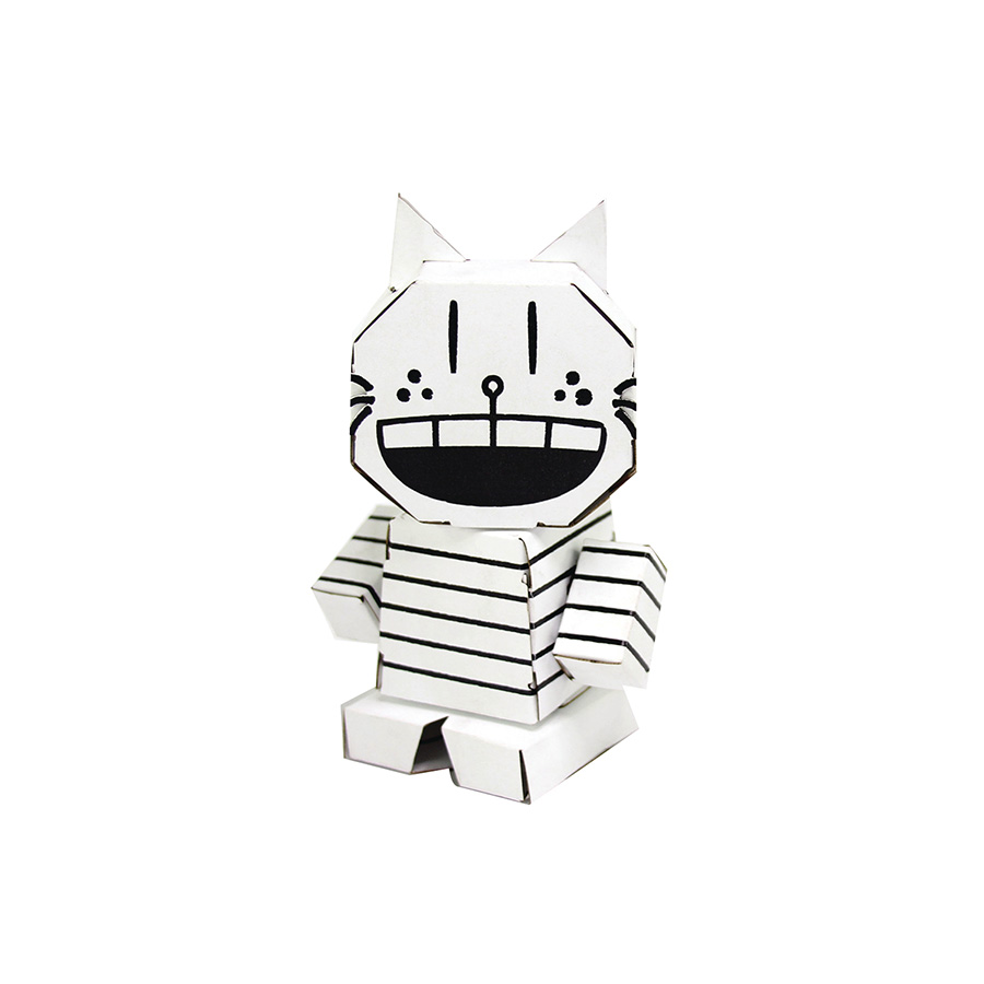 Dog Man Color Me Cuble Foldable Figure - Petey