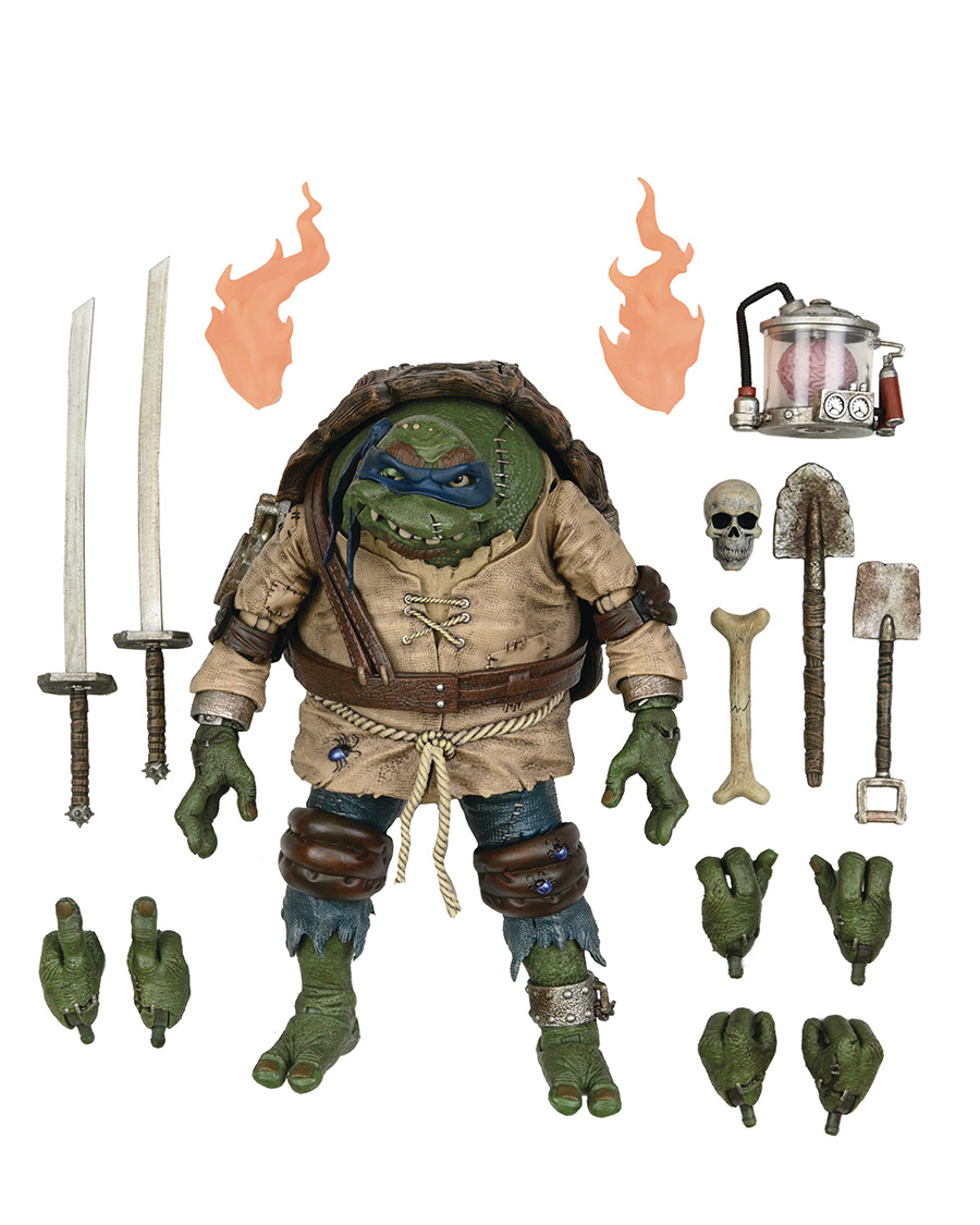 Universal Monsters vs Teenage Mutant Ninja Turtles Leonardo As The Hunchback Ultimate 7-Inch Action Figure