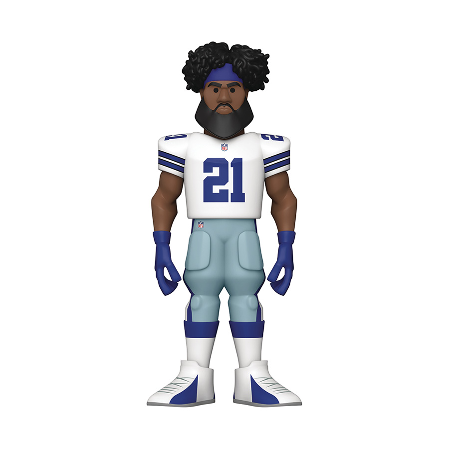 Vinyl Gold NFL Cowboys Ezekiel Elliott Home Uniform 5-Inch Vinyl Figure