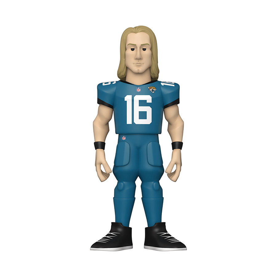 Vinyl Gold NFL Jaguars Trevor Lawrence Home Uniform 5-Inch Vinyl Figure