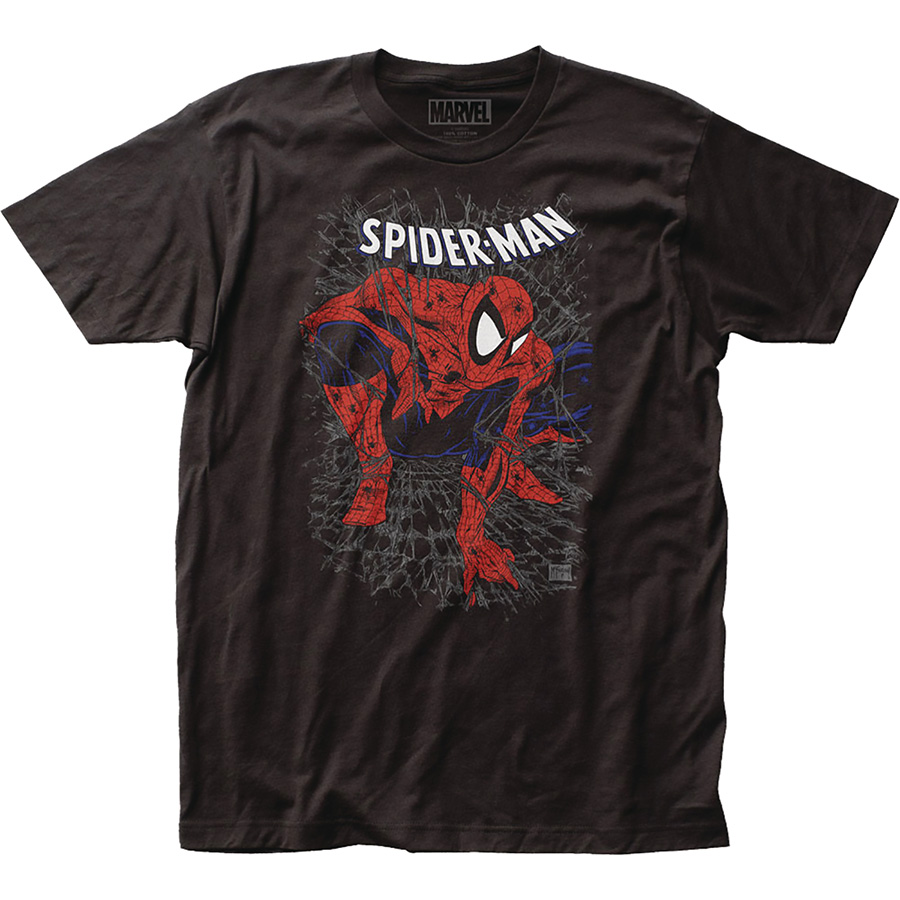 Marvel Spider-Man Tangled Web Black T-Shirt Large