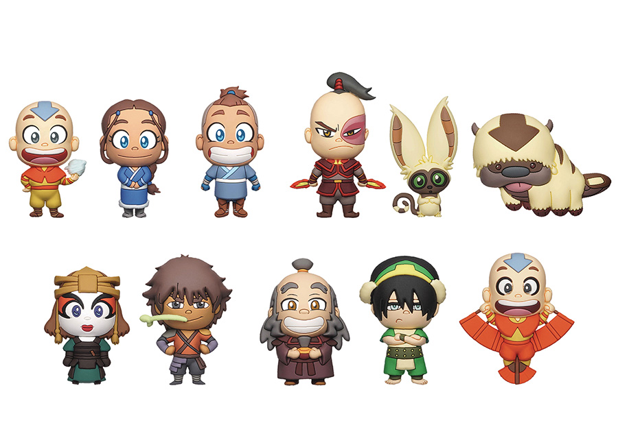 Avatar The Last Airbender 3D Foam Bag Clip Series 1 Blind Mystery Box 24-Piece Display