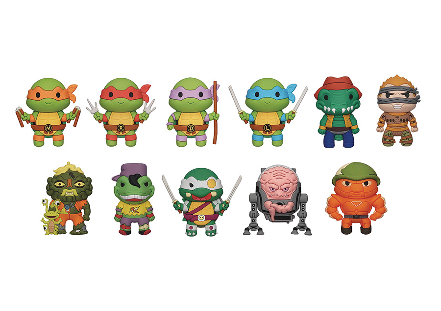 Teenage Mutant Ninja Turtles Retro 3D Foam Bag Clip Blind Mystery Box 24-Piece Display