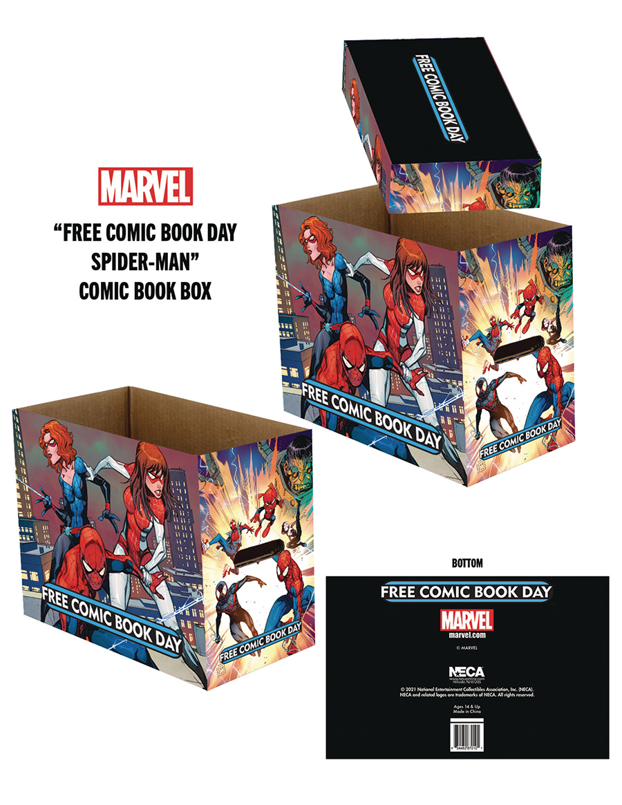 FCBD 2022 Marvel Spider-Man Short Comic Storage Box (Bundle Of 5)