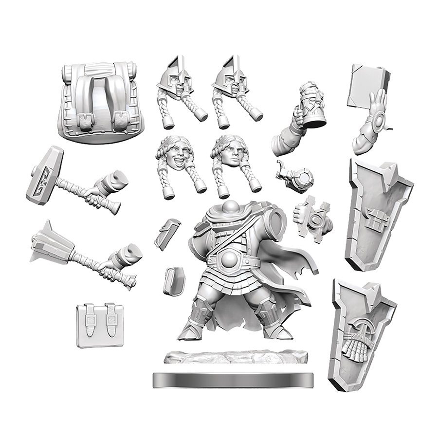 Dungeons & Dragons Frameworks Miniature - Dwarf Cleric Female