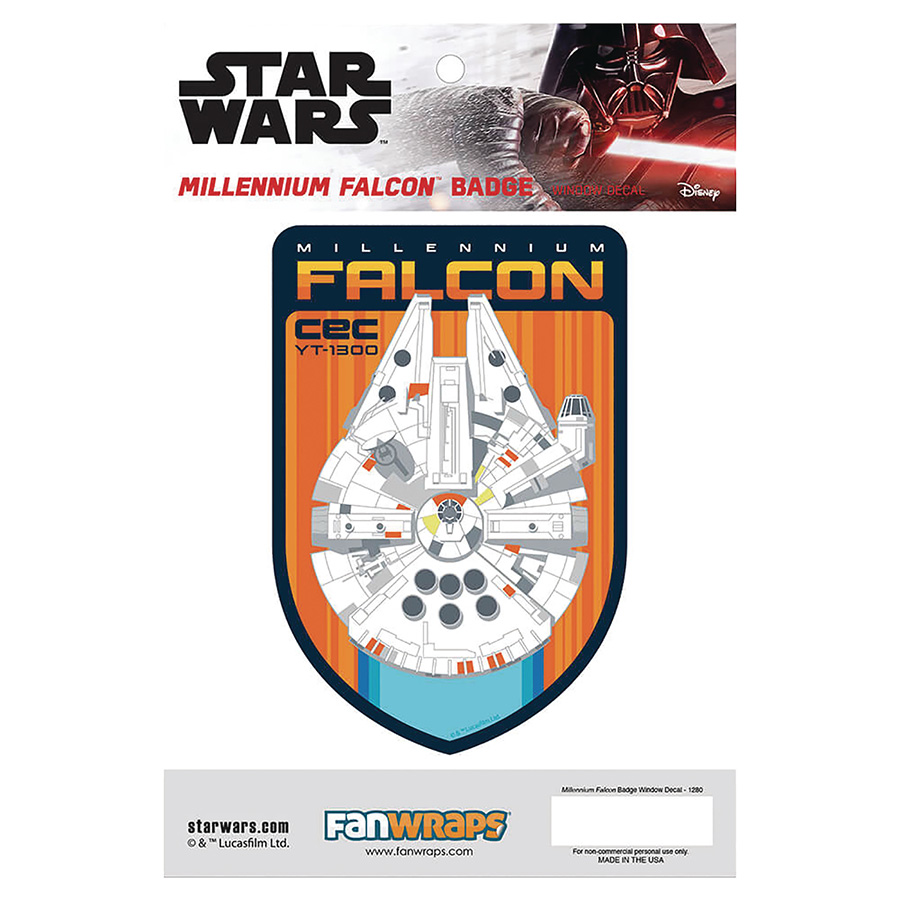 Star Wars Window Decal - Millennium Falcon Badge