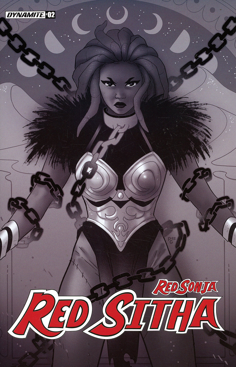 Red Sonja Red Sitha #2 Cover G Incentive Paulina Ganucheau Black & White Cover