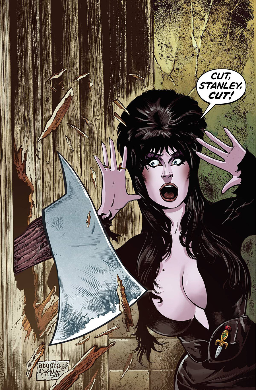 Elvira In Horrorland #2 Cover I Incentive Dave Acosta Virgin Cover