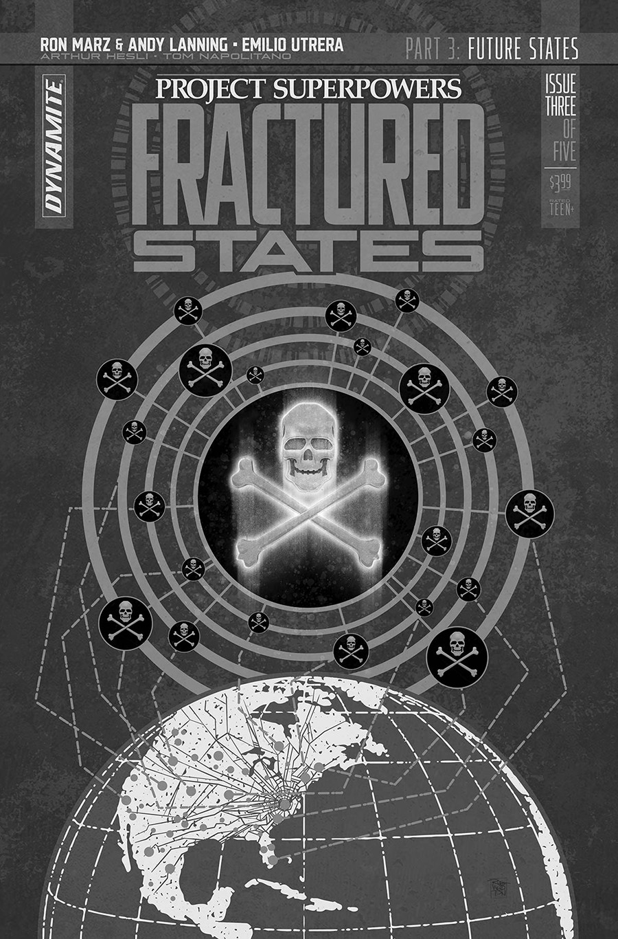 Project Superpowers Fractured States #3 Cover F Incentive Rus Wooton Black & White Cover