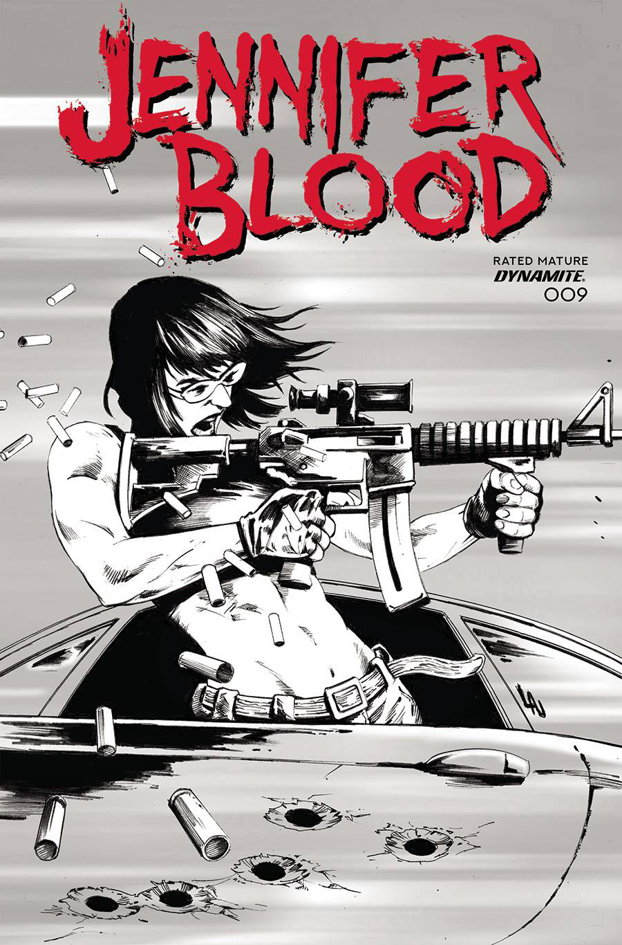 Jennifer Blood Vol 2 #9 Cover G Incentive Jonathan Lau Black & White Cover