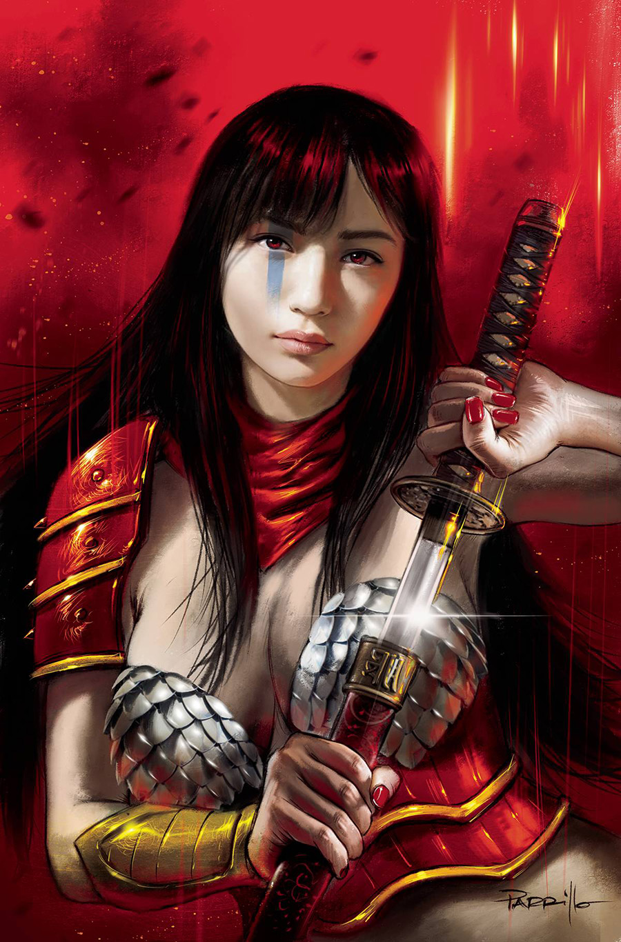 Samurai Sonja #1 Cover M Lucio Parrillo Dynamite Metal Premium Cover