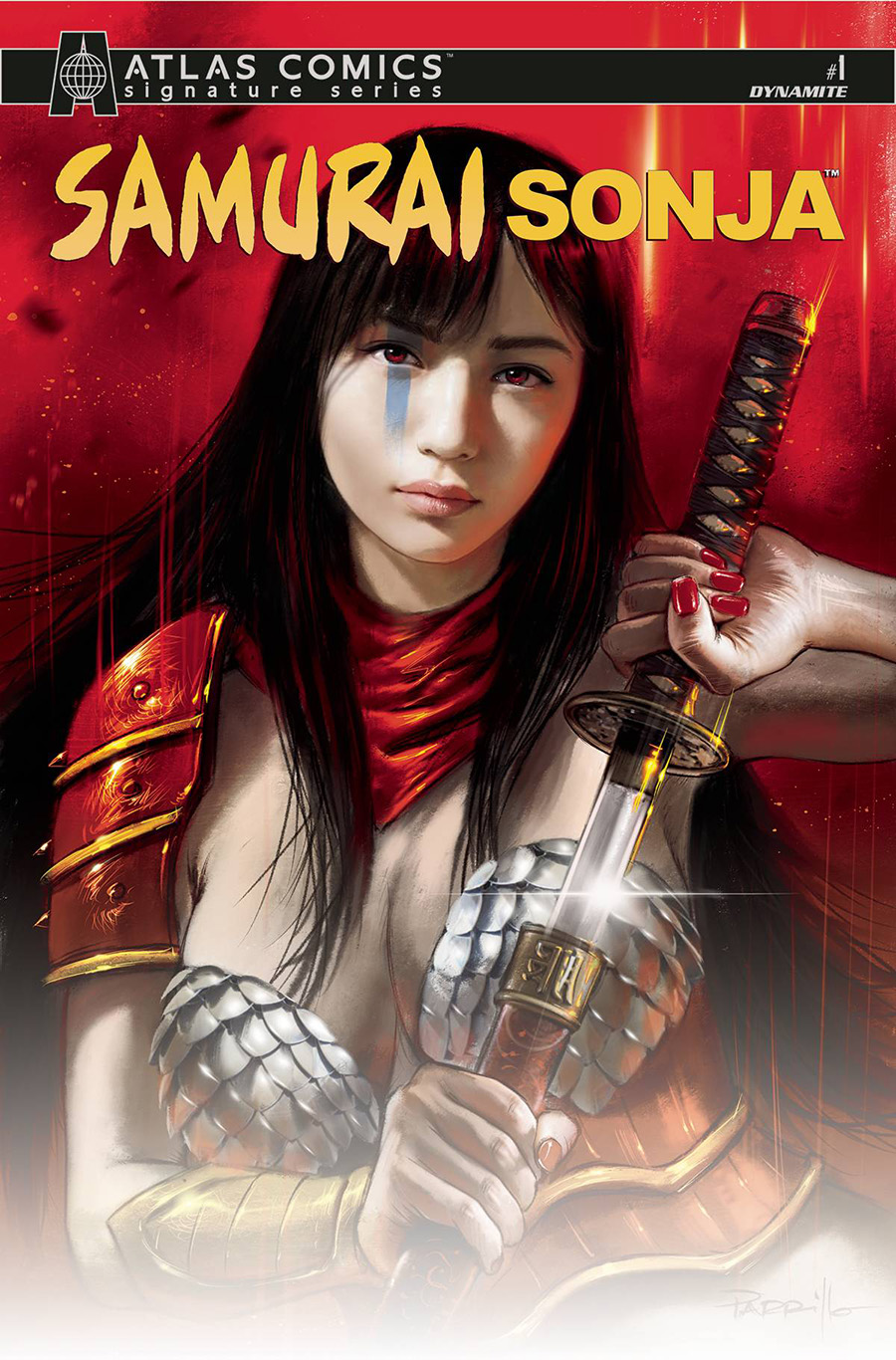 Samurai Sonja #1 Cover N Atlas Comics Signature Series Signed By Jordan Clark