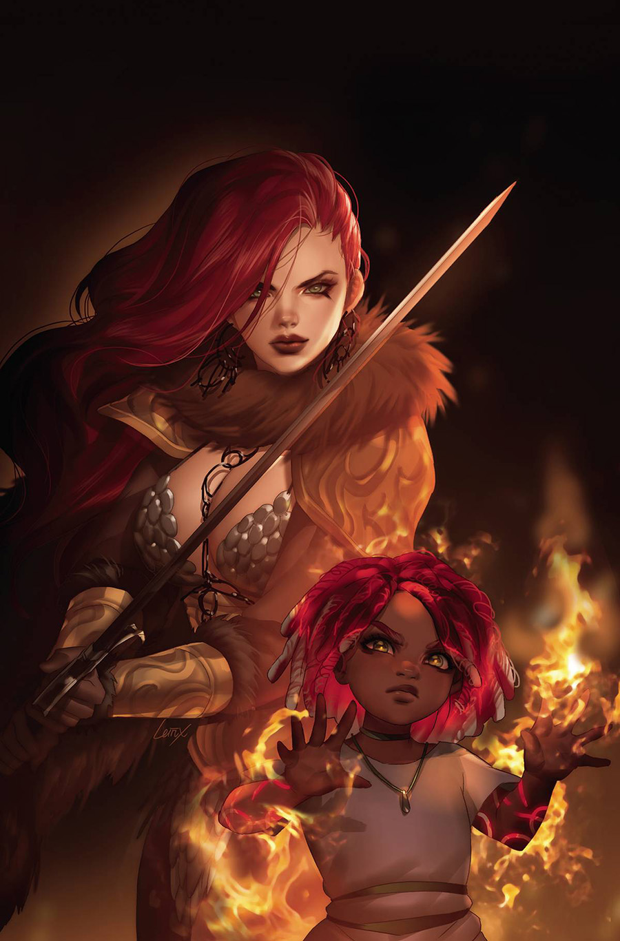 Red Sonja Vol 9 #10 Cover J Limited Edition Lesley Leirix Li Virgin Cover