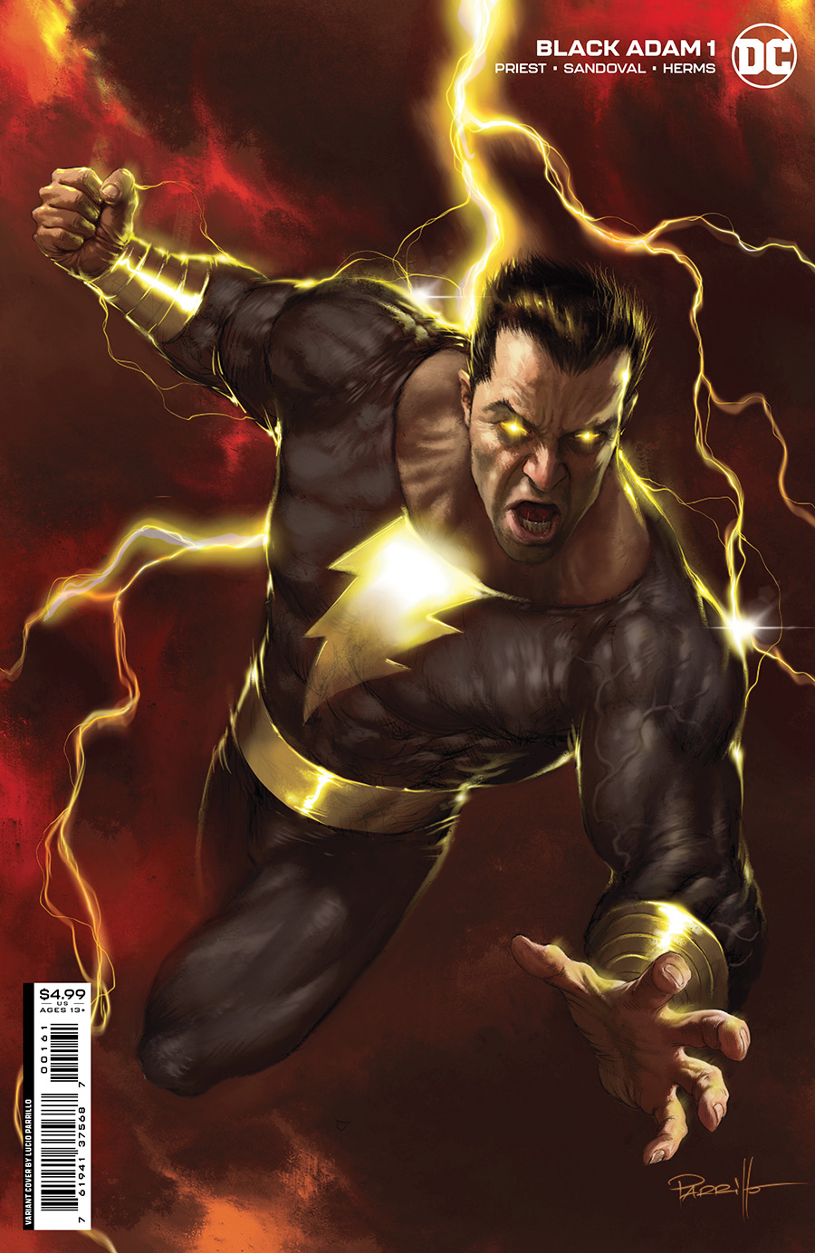 Black Adam #1 Cover C Variant Lucio Parrillo Card Stock Cover