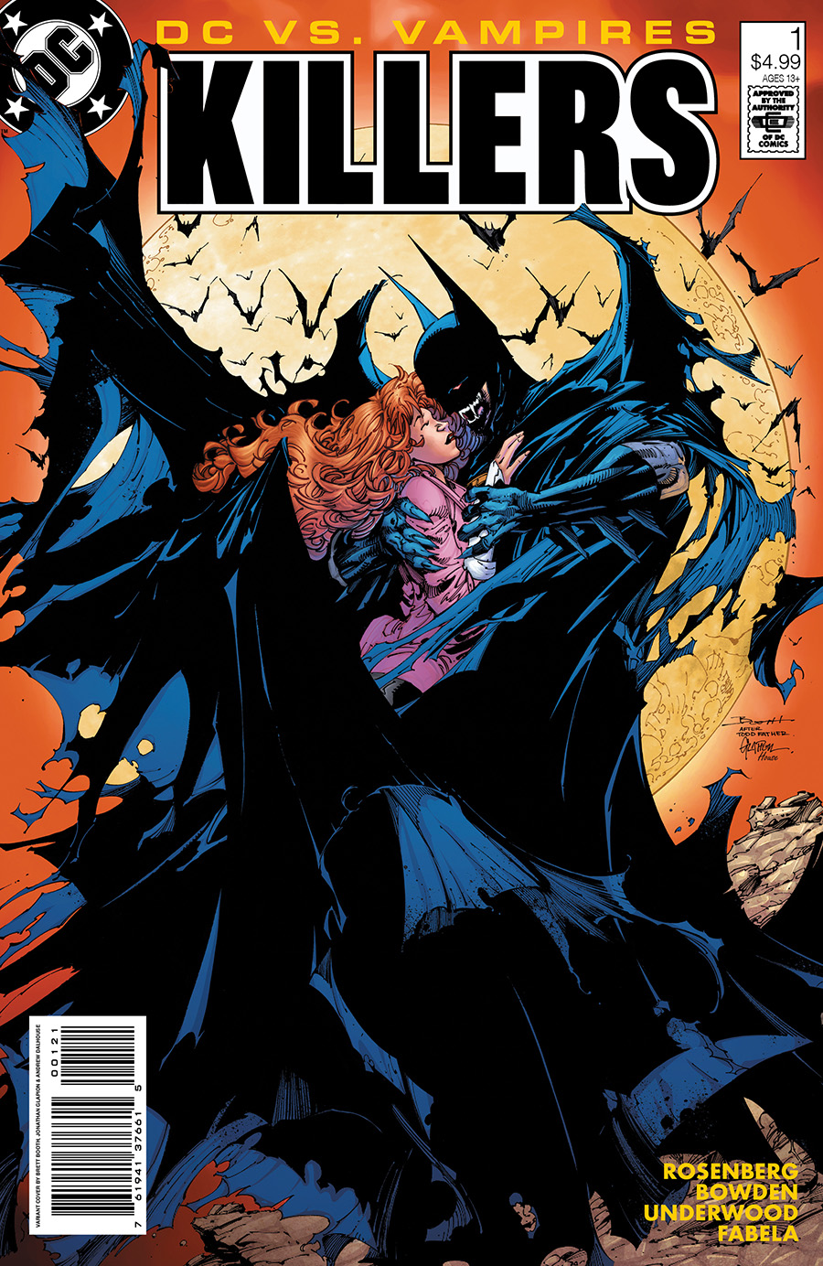 DC vs Vampires Killers #1 (One Shot) Cover B Variant Brett Booth & Jonathan Glapion Card Stock Cover