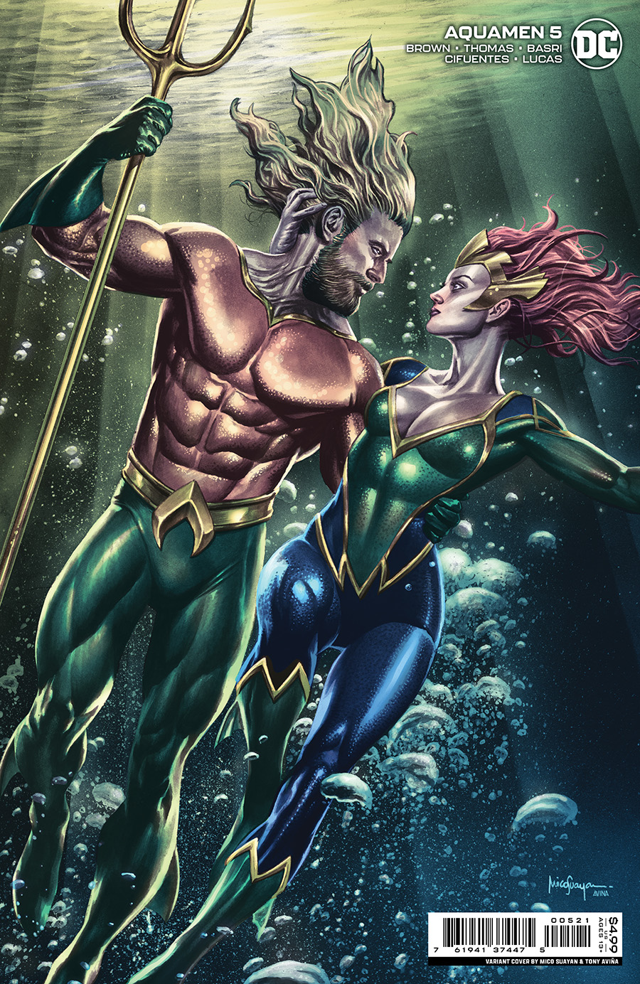 Aquamen #5 Cover B Variant Mico Suayan Card Stock Cover