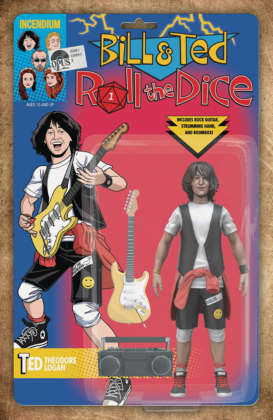 Bill & Ted Roll The Dice #1 Cover C Incentive Action Figure Variant Cover