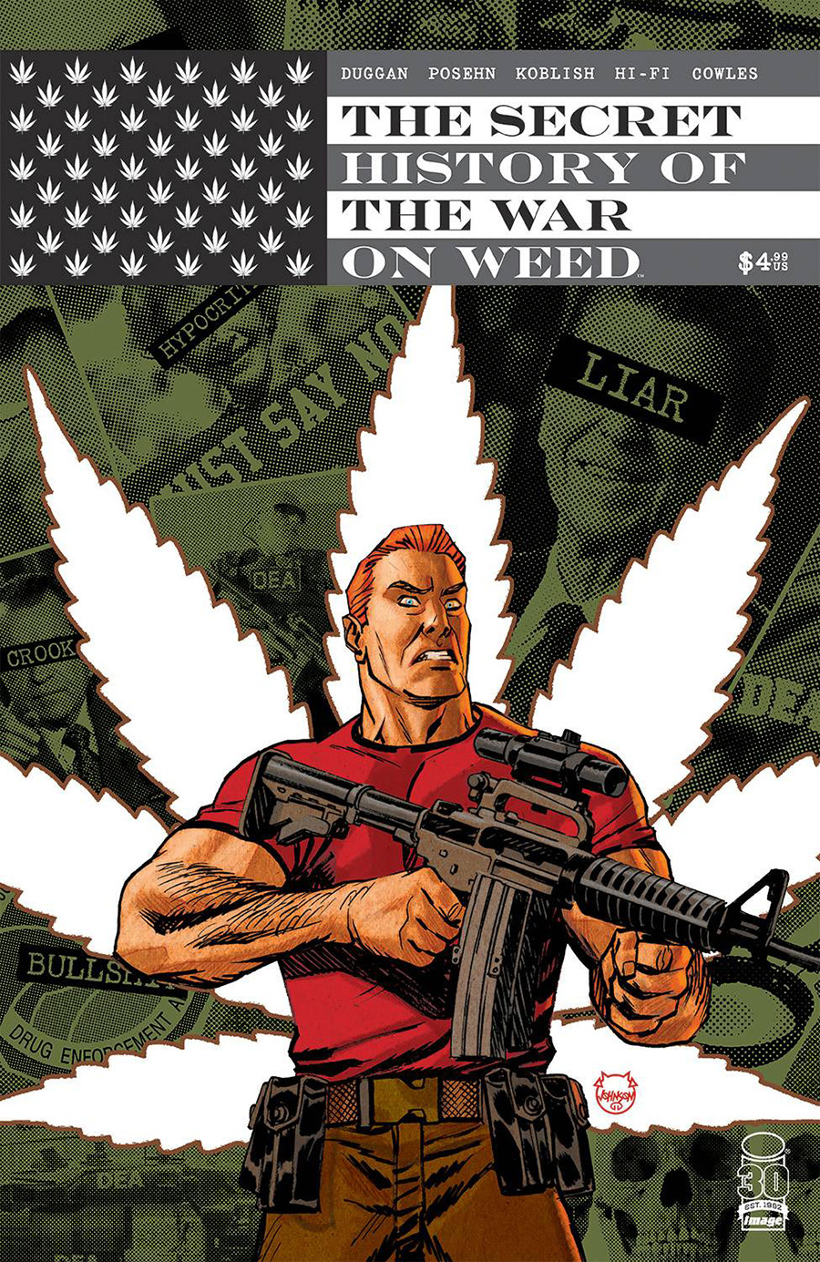 Secret History Of The War On Weed #1 (One-Shot) Cover B Incentive Dave Johnson Variant Cover
