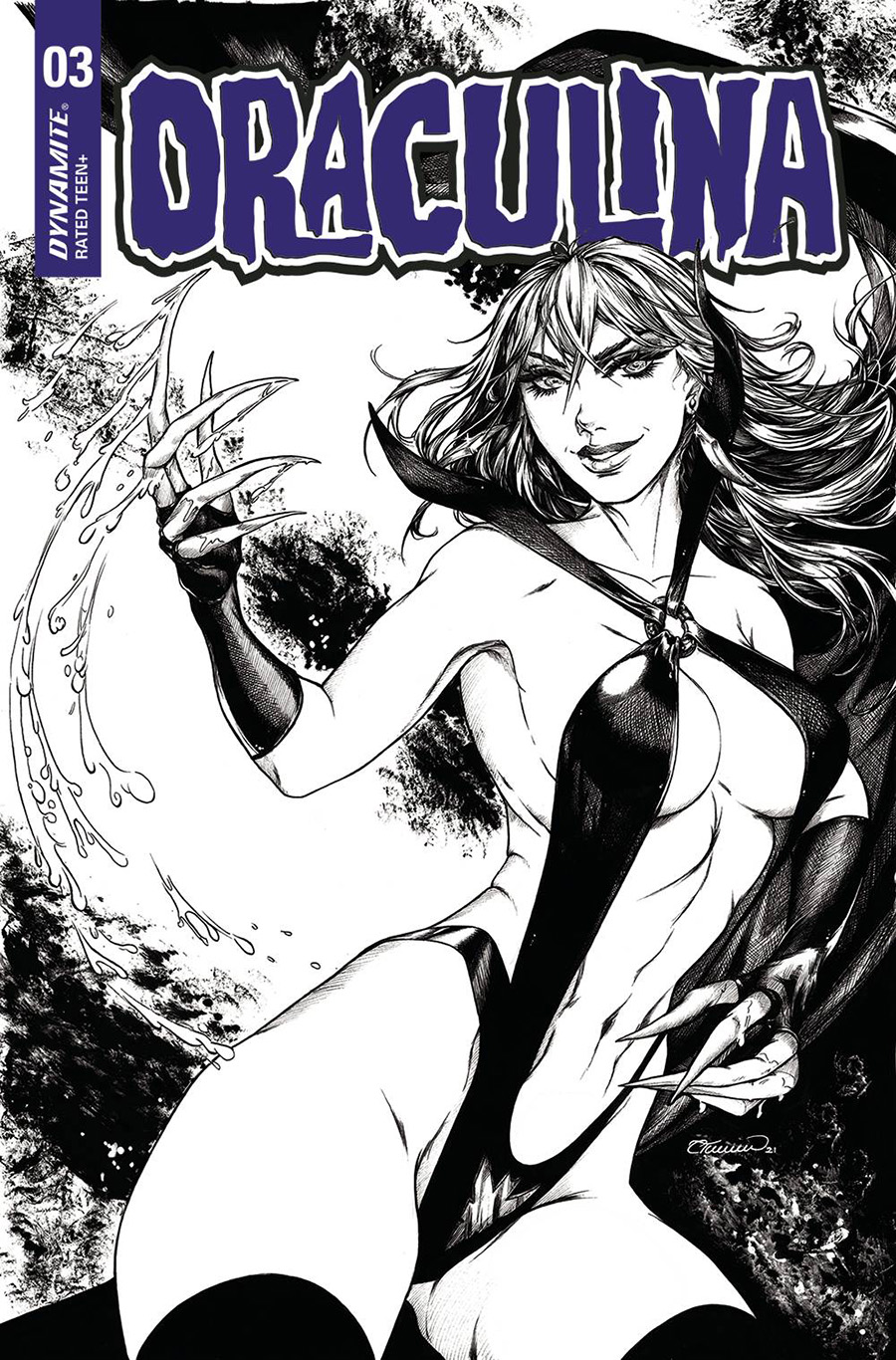 Draculina #3 Cover P Incentive Collette Turner Black & White Cover