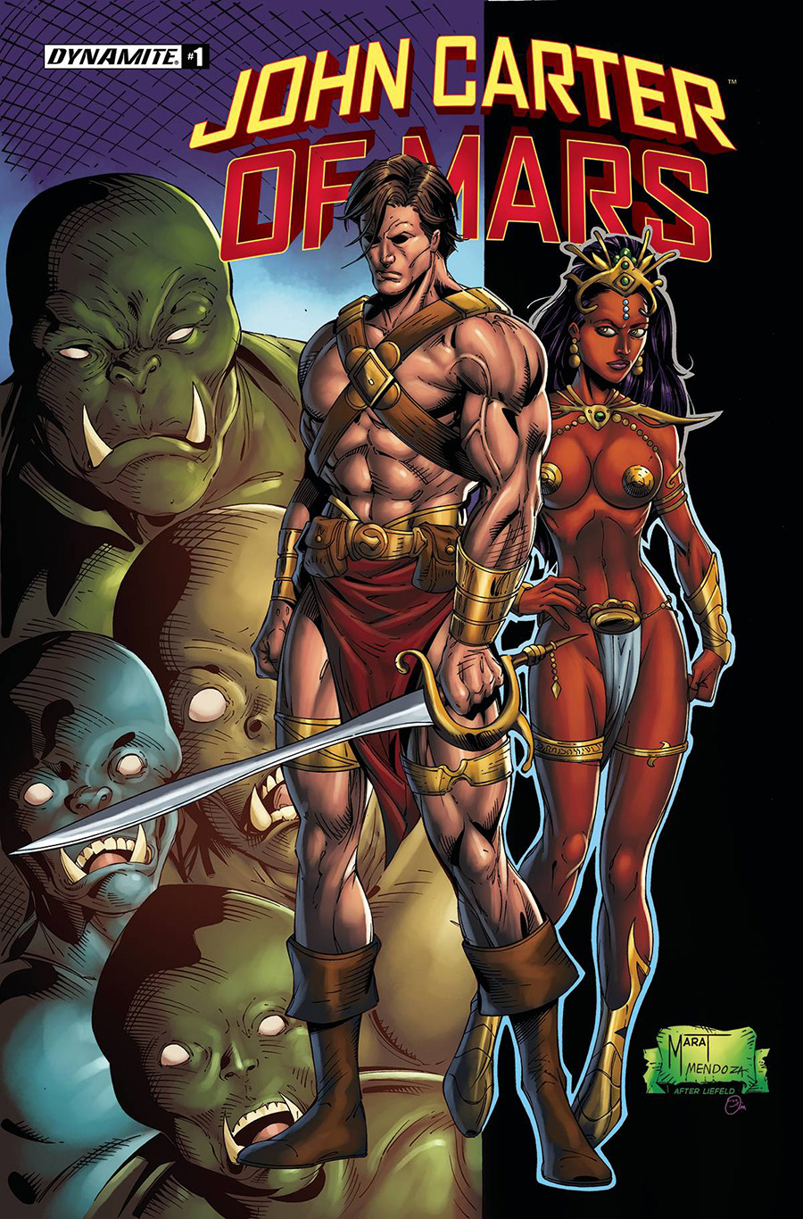 John Carter Of Mars #1 Cover Q Variant Marat Mychaels Rob Liefeld Homage Cover