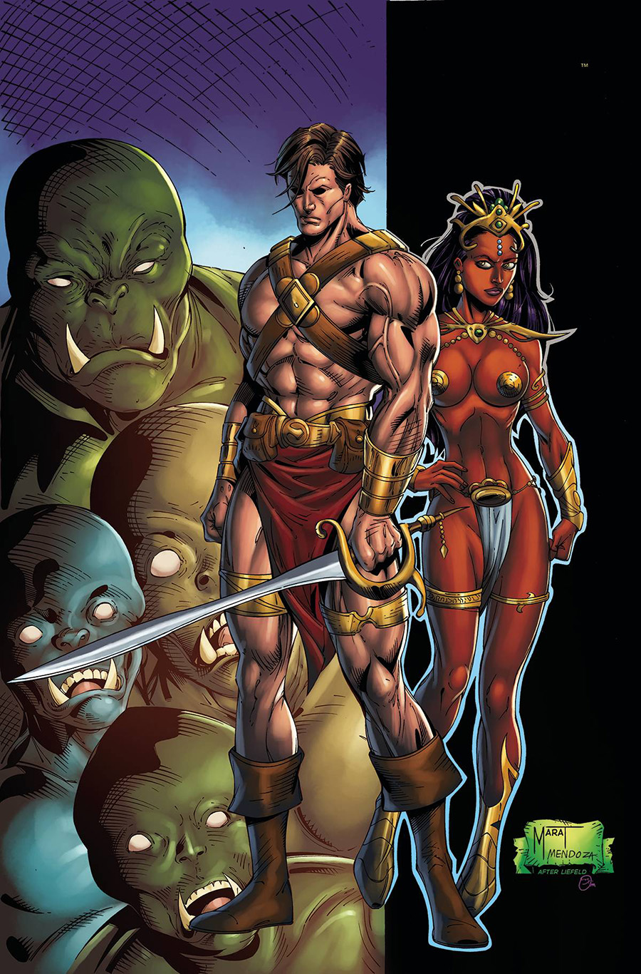 John Carter Of Mars #1 Cover U Incentive Marat Mychaels Rob Liefeld Homage Virgin Cover