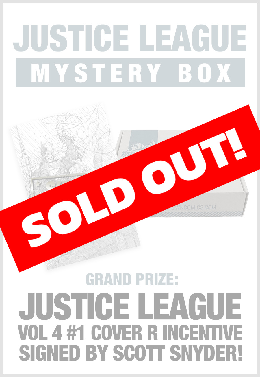 SOLD OUT - Midtown Comics Mystery Box - Justice League (Purchase for a chance to win Justice League Vol 4 #1 Incentive Jim Lee Pencils Only Virgin Cov