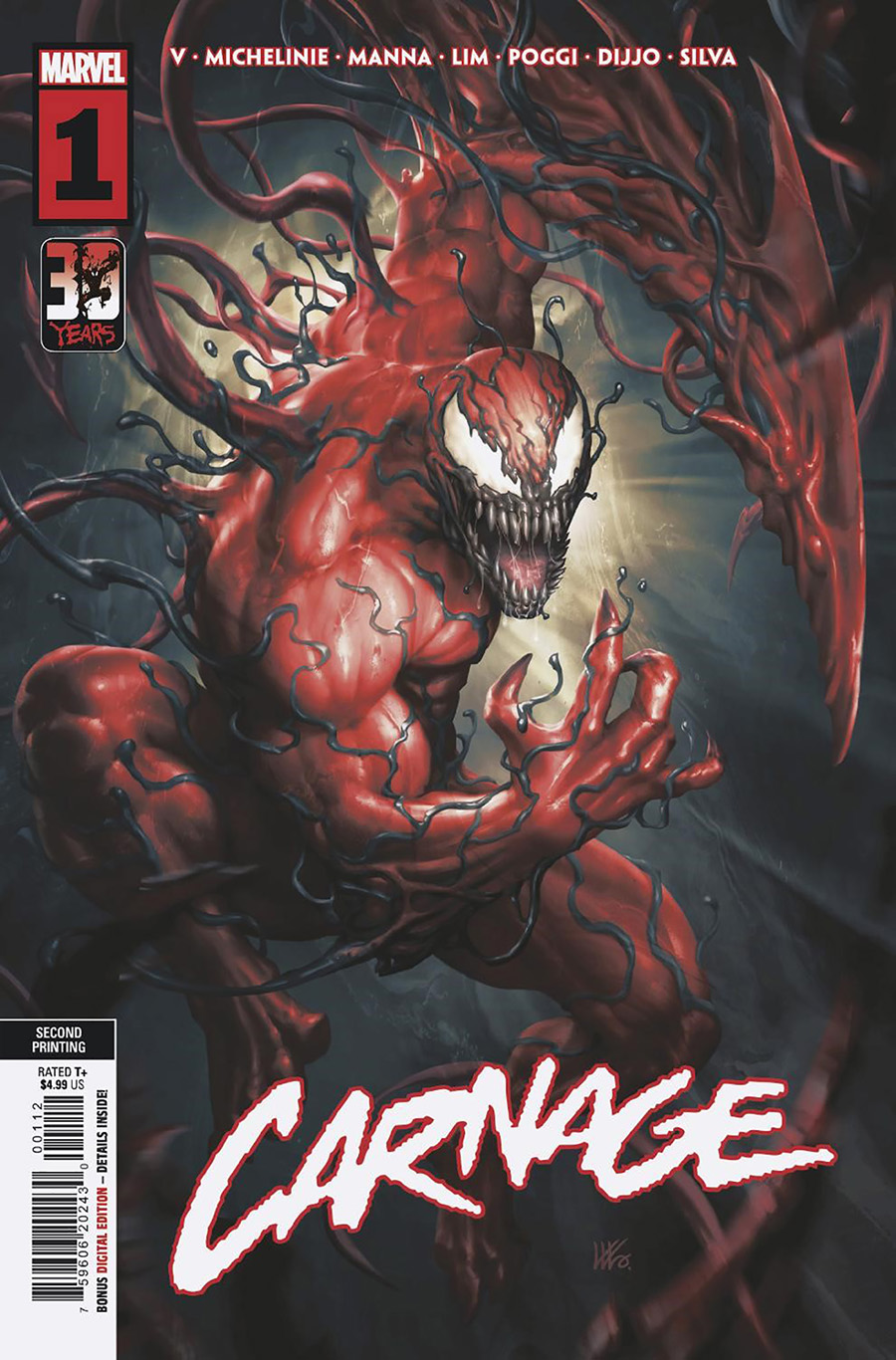 Carnage Vol 3 #1 Cover I 2nd Ptg Kendrick kunkka Lim Variant Cover