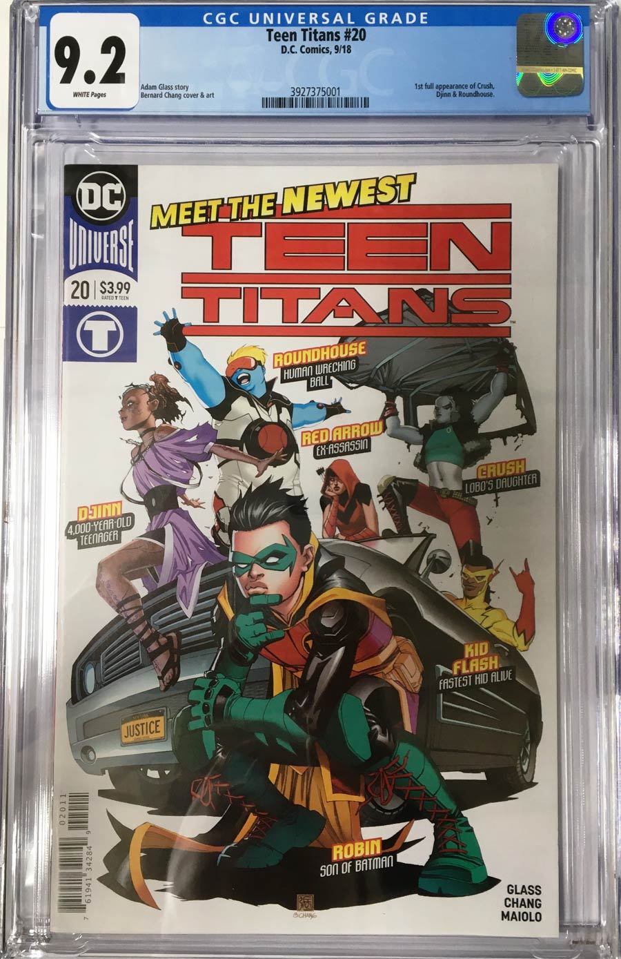 Teen Titans Vol 6 #20 Cover G Regular Bernard Chang Cover CGC 9.2