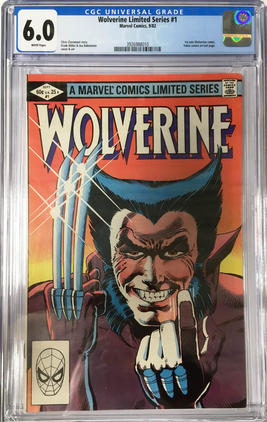 Wolverine #1 Cover B CGC 6.0