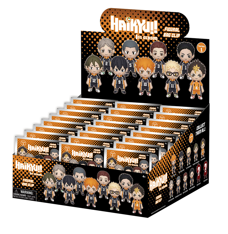 Haikyuu 3D Foam Bag Clip Blind Mystery Box 24-Piece Display