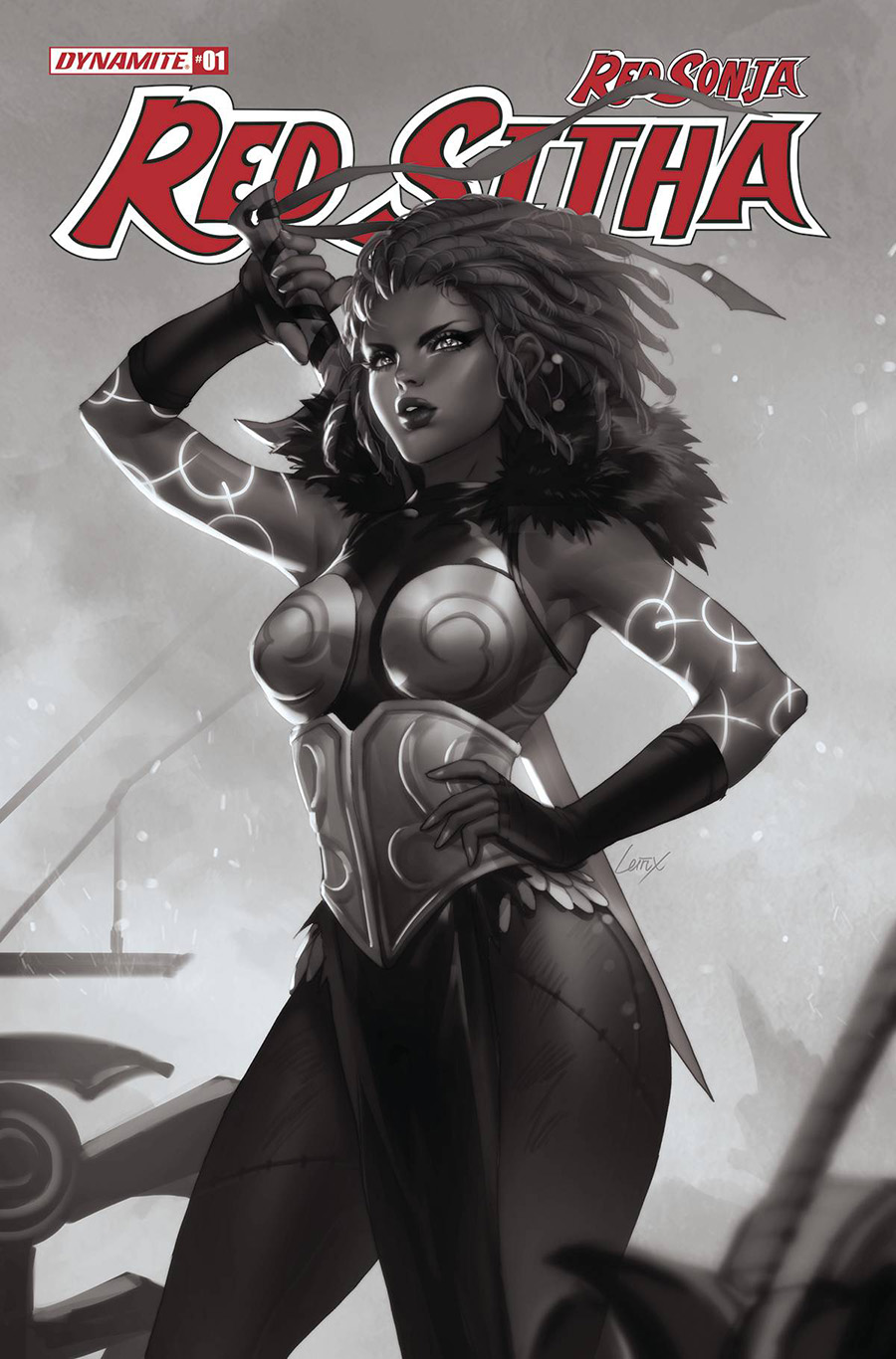 Red Sonja Red Sitha #1 Cover S Incentive Lesley Leirix Li Black & White Cover
