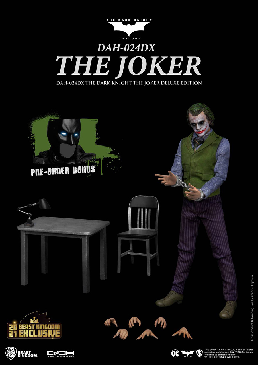 Batman The Dark Knight DAH-049 Dynamic 8-ction Heroes Joker Action Figure Deluxe Version