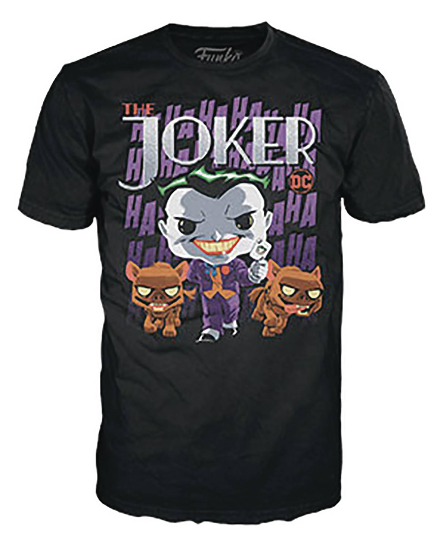 POP Boxed Tee DC Comics The Joker Black T-Shirt Large