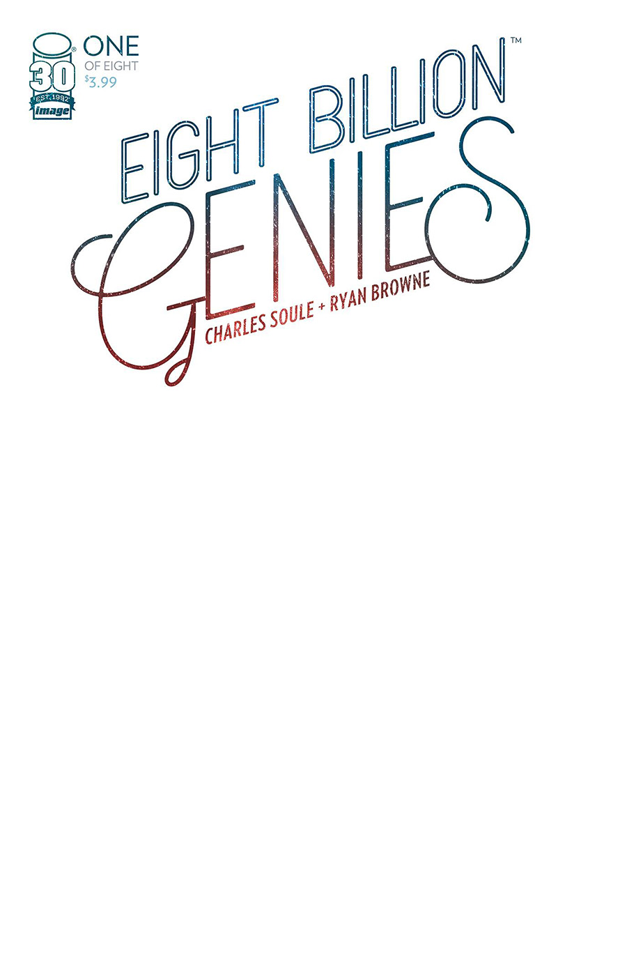 Eight Billion Genies #1 Cover G Variant Blank Cover