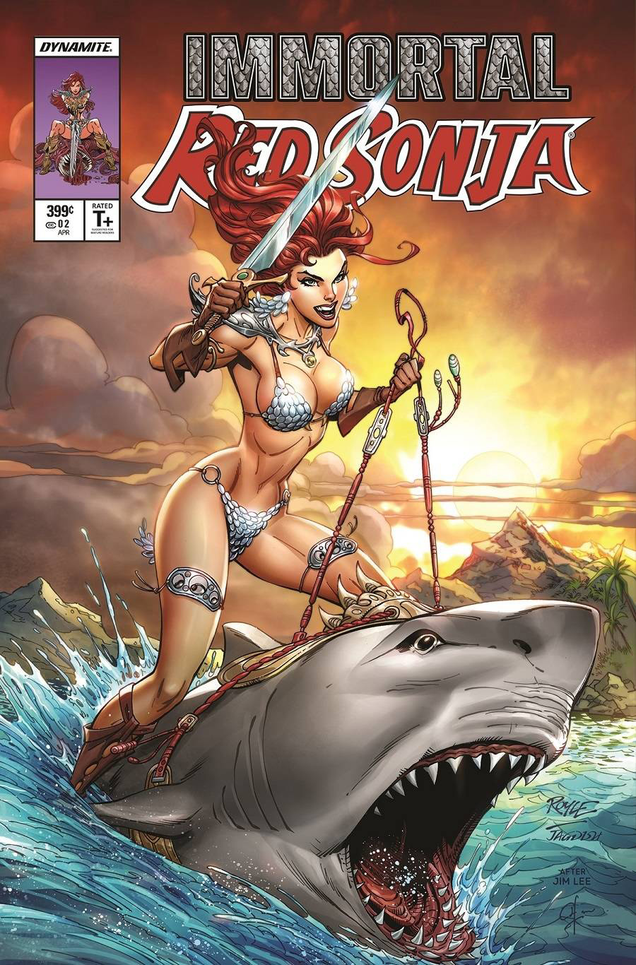 Immortal Red Sonja #2 Cover M Variant John Royle Jim Lee Homage Cover