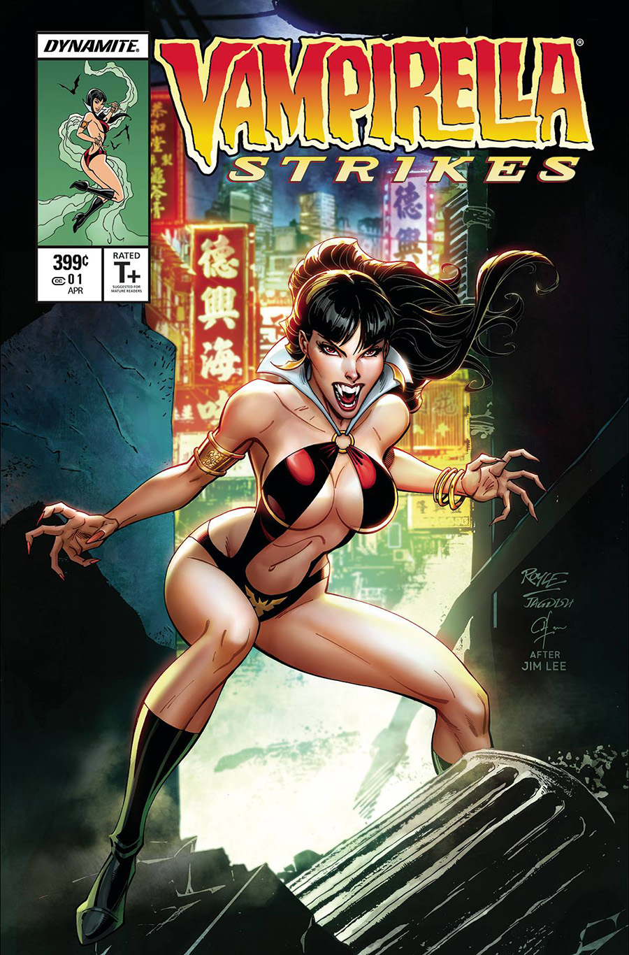 Vampirella Strikes Vol 3 #1 Cover Q Variant John Royle Jim Lee Homage Cover