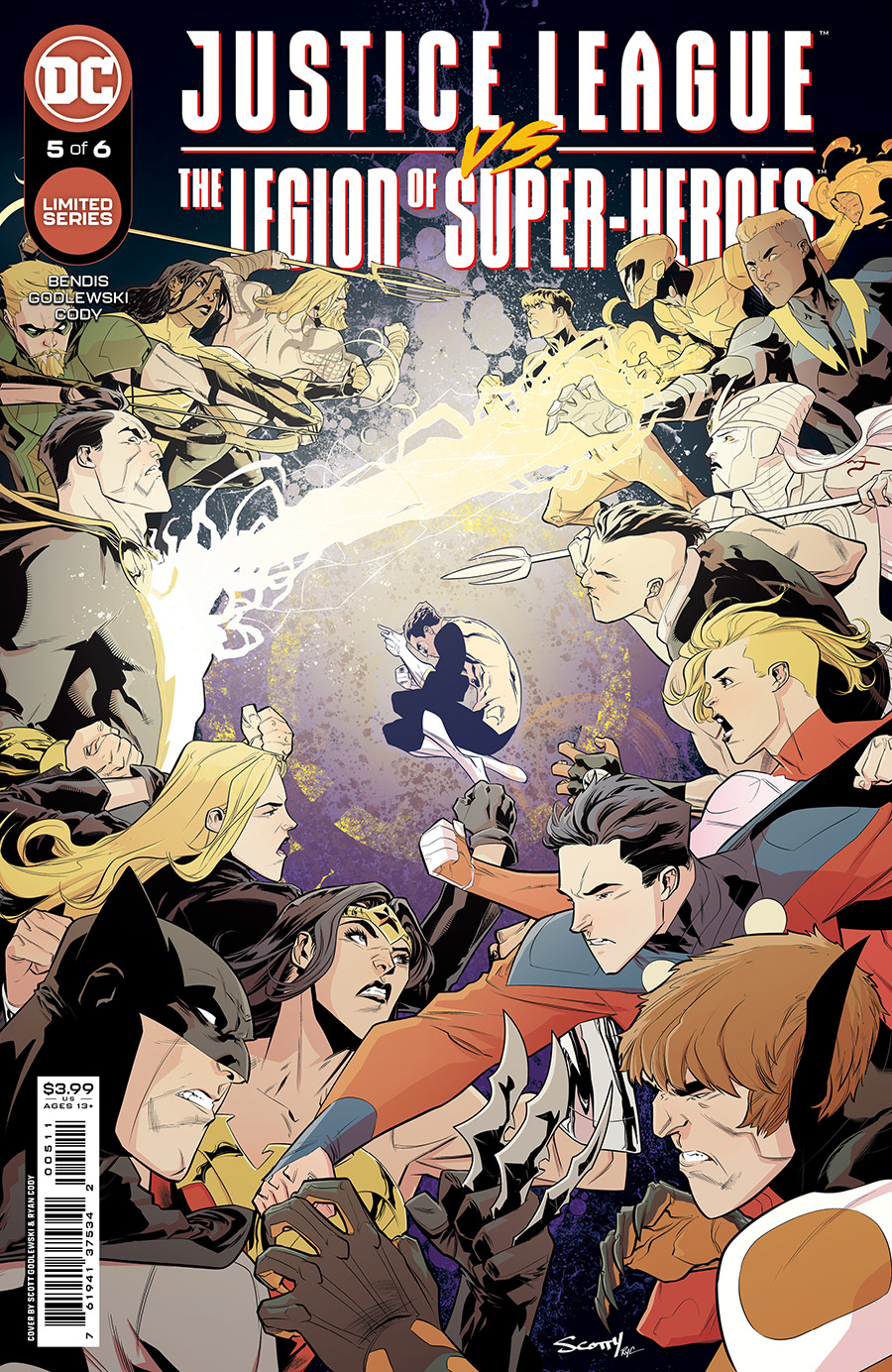 Justice League vs The Legion Of Super-Heroes #5 Cover A Regular Scott Godlewski Cover