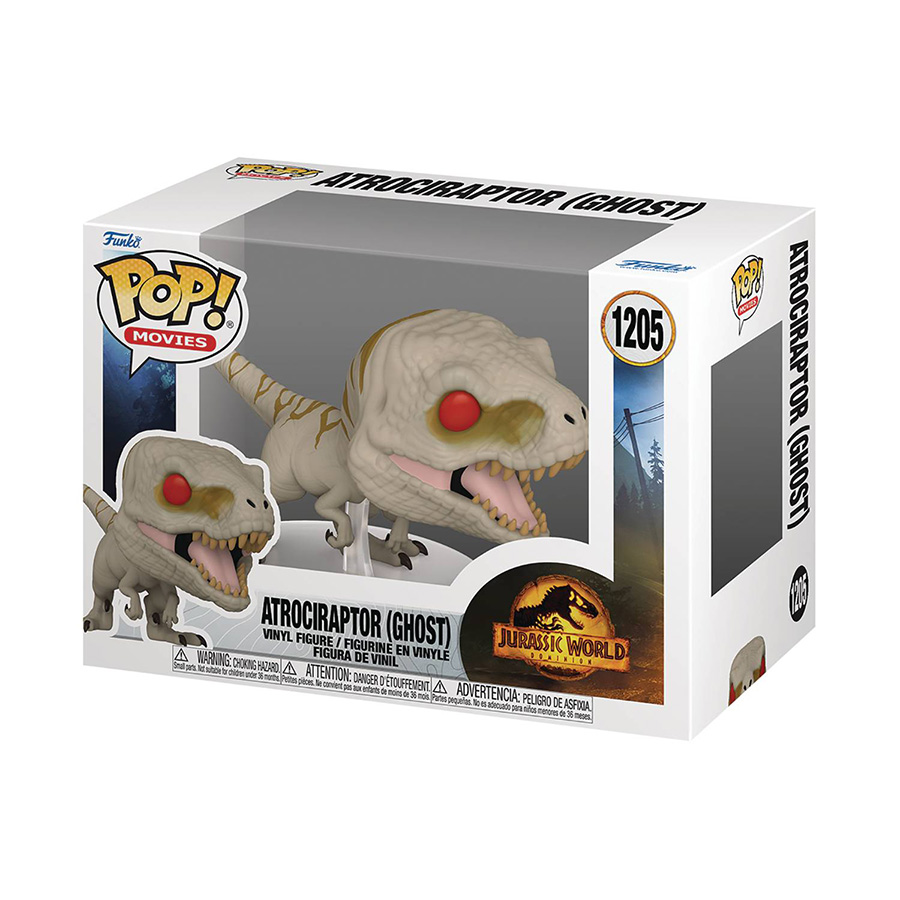 POP Movies Jurassic World Dominion Atrociraptor Ghost Vinyl Figure