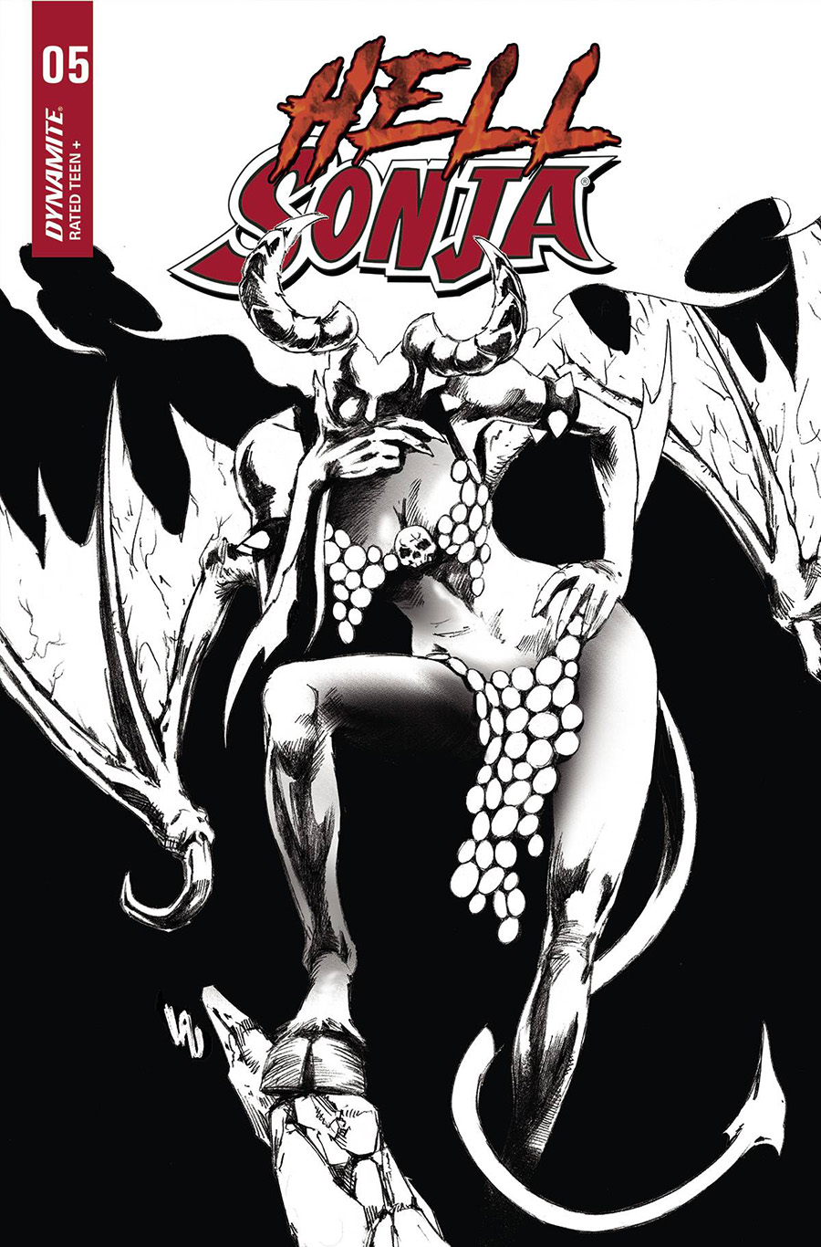 Hell Sonja #5 Cover N Incentive Jonathan Lau Black & White Cover