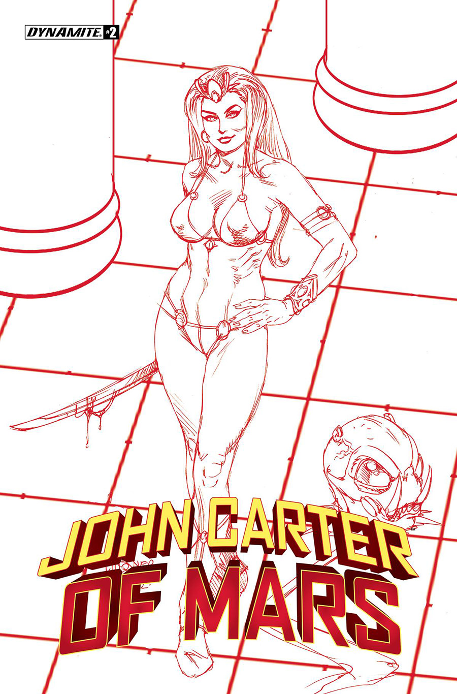 John Carter Of Mars #2 Cover R Incentive Joseph Michael Linsner Martian Red Cover