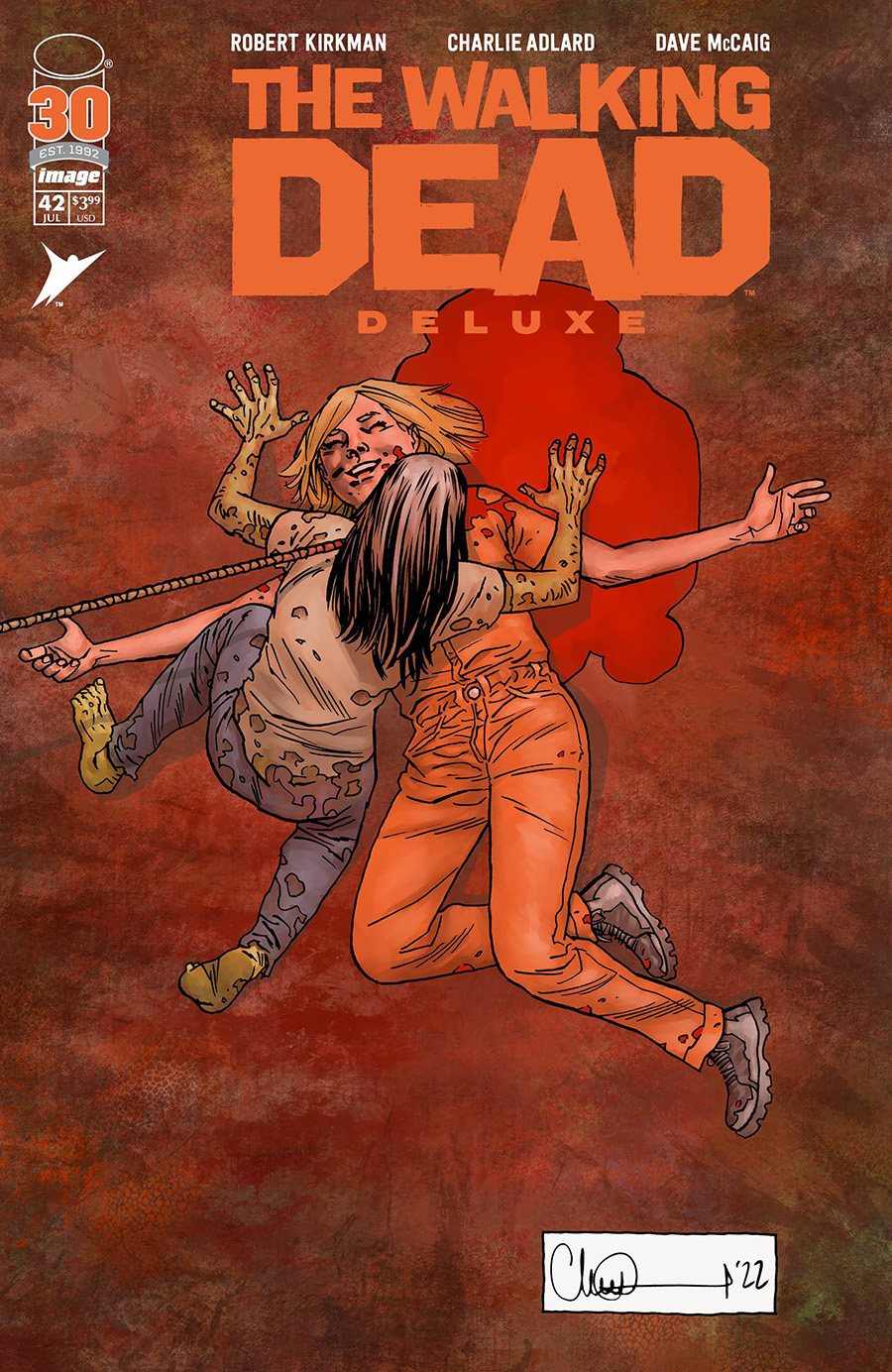 Walking Dead Deluxe #42 Cover E Variant Charlie Adlard Cover