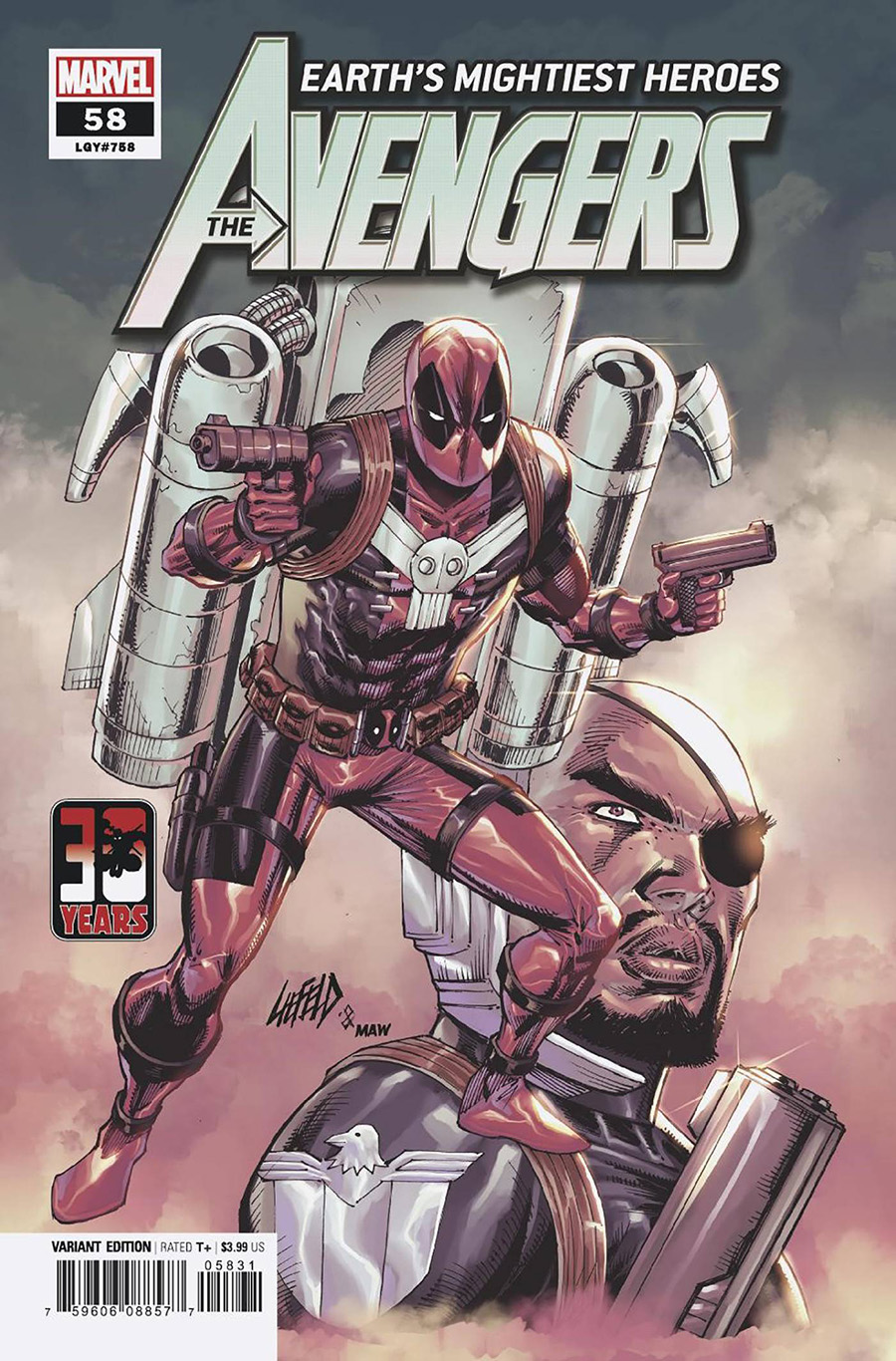 Avengers Vol 7 #58 Cover C Variant Rob Liefeld Deadpool 30th Anniversary Cover