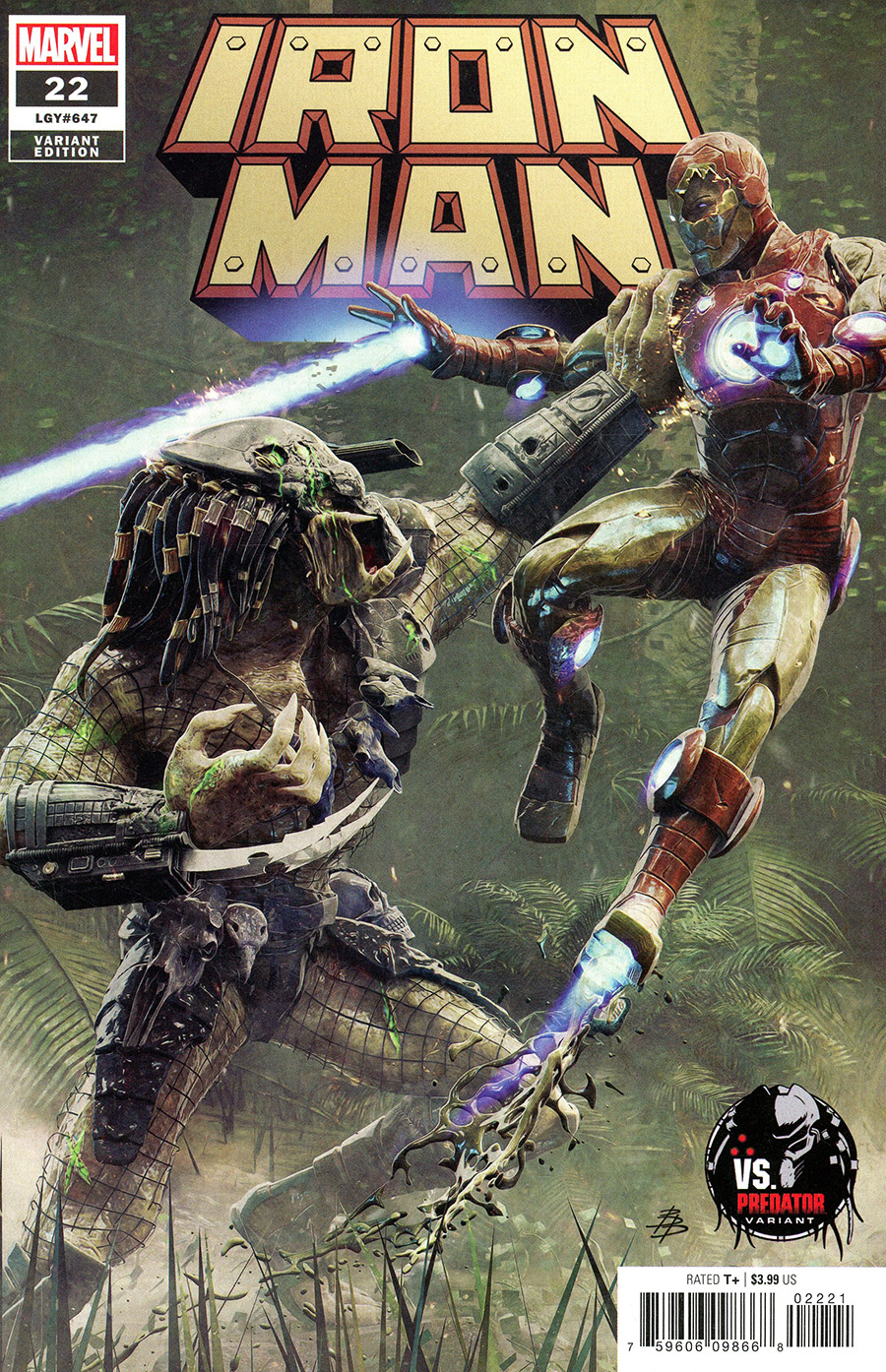 Iron Man Vol 6 #22 Cover B Variant Bjorn Barends Predator Cover